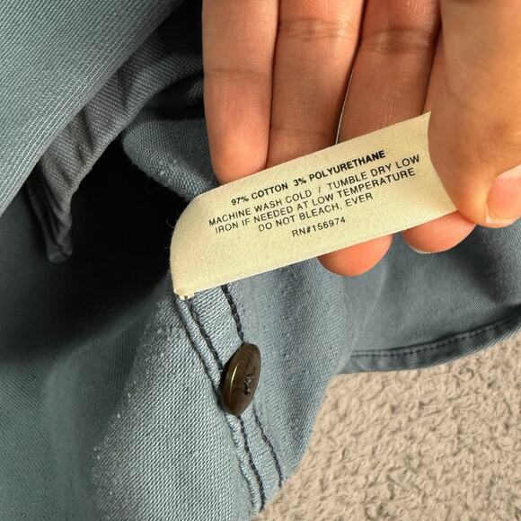 Imogene and Willie Griffin Work Shirt Mens Small Blue Flannel Shacket Chamois - Picture 5 of 10